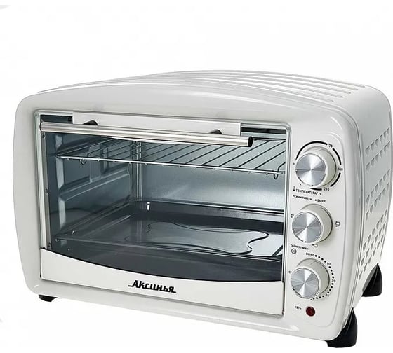 Электрическая духовка Аксинья КС-5700 белая, 36 л, 1750 Вт, 2 нагревательных элементов, 1 противень, решетка, таймер Р1-00005961