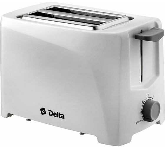 Тостер DELTA DL-6900 белый, 700 Вт 6-ти позиционный таймер 6 0R-00006704