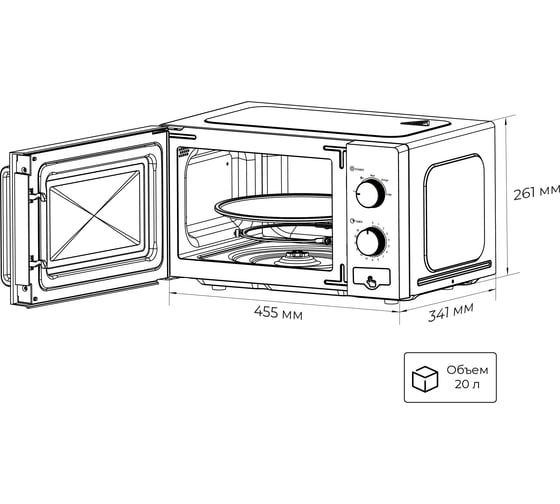 Микроволновая печь Lex FSMO 20.02 WH FSMO20.02WH