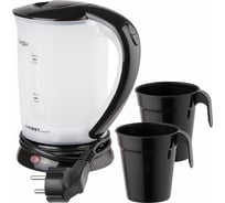 Дорожный чайник FIRST пластиковый, дисковый, 0.5 л, 2 чашки FA-5425-2-BA