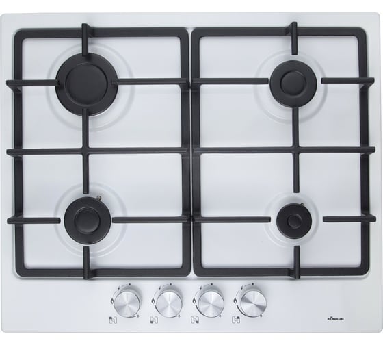 Газовая варочная панель KONIGIN Spark 604 WH 203011 1