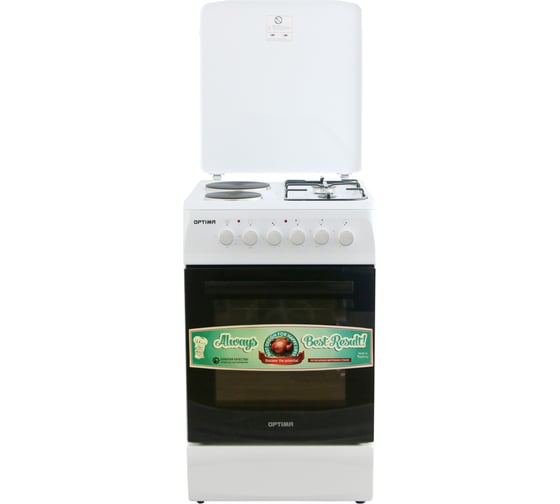 Плита Optima комбинированная CS-5621 / стац. 2 газ./2 эл. конфорки эл. духовка 50x60 1001391