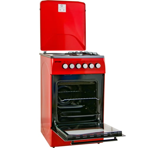 Плита Optima комбинированная CS-5621 / стац. 2 газ./2 эл. конфорки эл. духовка 50x60 1001392