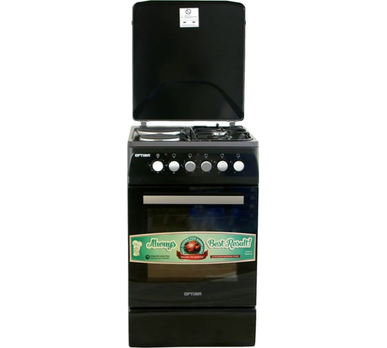 Плита Optima комбинированная CS-5621 / стац. 2 газ./2 эл. конфорки эл. духовка 50x60 1001393 1