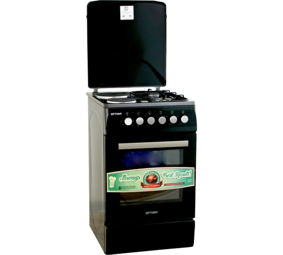 Плита Optima комбинированная CS-5621 / стац. 2 газ./2 эл. конфорки эл. духовка 50x60 1001393