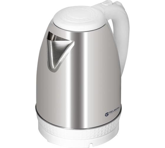 Электрический чайник GELBERK 1.8 л, белый, металл GL-450