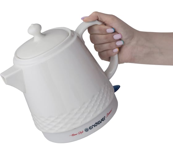 Электрический чайник Endever керамический KR-440C, белый 90229