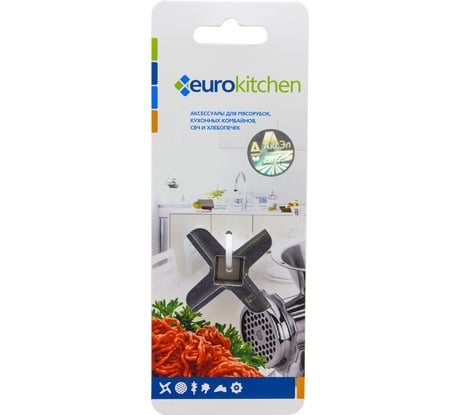Нож для мясорубки и кухонного комбайна с мясорубкой Eurokitchen 1 шт., сталь, бренд:, арт. KNG-05