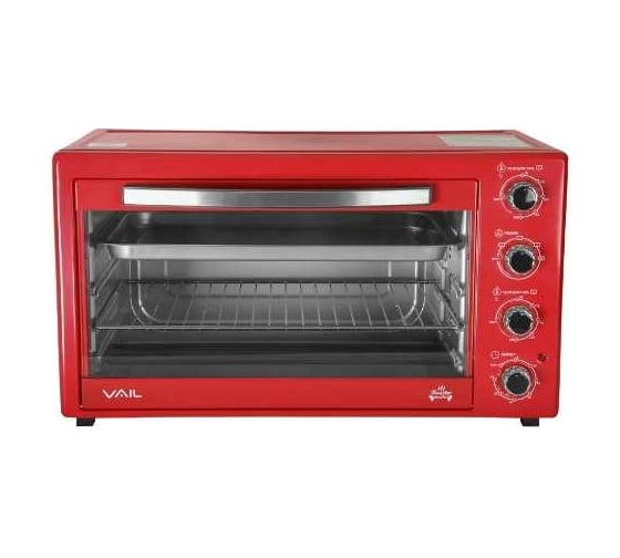 Духовой шкаф Vail VL-5002 60л, цвет: красный VL-5002 RED