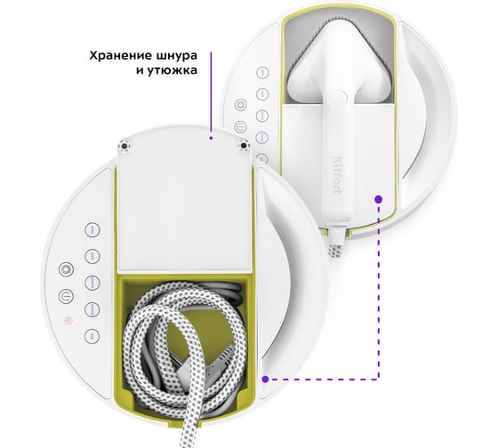 Отпариватель KITFORT бело-салатовый КТ-9110-2