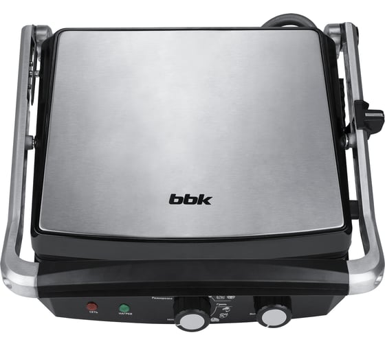 Электрический гриль bbk BEG2002 черный/металлик 00-00000380