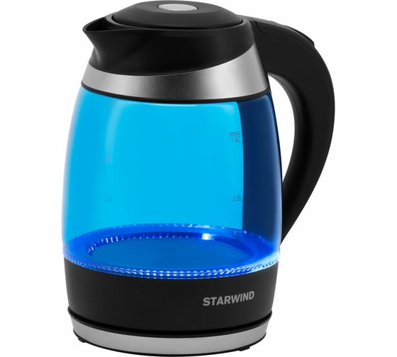Электрический чайник Starwind 2200 Вт, LED подсветка, синий SKG2216