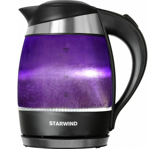 Электрический чайник Starwind 2200 Вт, LED подсветка, фиолетовый SKG2217