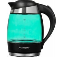 Электрический чайник Starwind 2200 Вт, LED подсветка, бирюзовый SKG2219