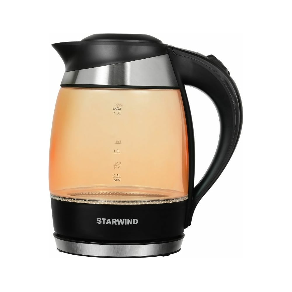 Электрический чайник Starwind 2200 Вт, LED подсветка, оранжевый SKG2212 ...