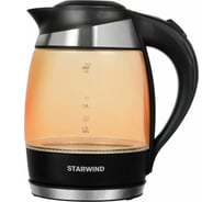 Электрический чайник Starwind 2200 Вт, LED подсветка, оранжевый SKG2212