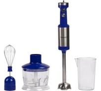 Блендерный набор Galaxy  LINE GL 2129, синий с серебристым, погружной, 900 Вт, четырехлопастной нож, 2 скорости и режим «Турбо», 3 насадки 7020121295