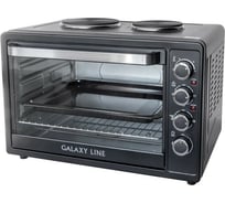 Мини-печь Galaxy объем 68 л, мощность 3800 Вт мощность духовки 2200 Вт гл2605л