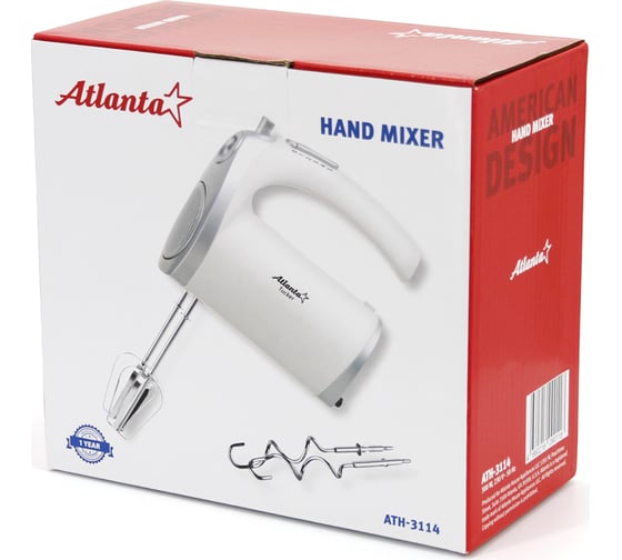 Электрический миксер Atlanta ATH-3114 white