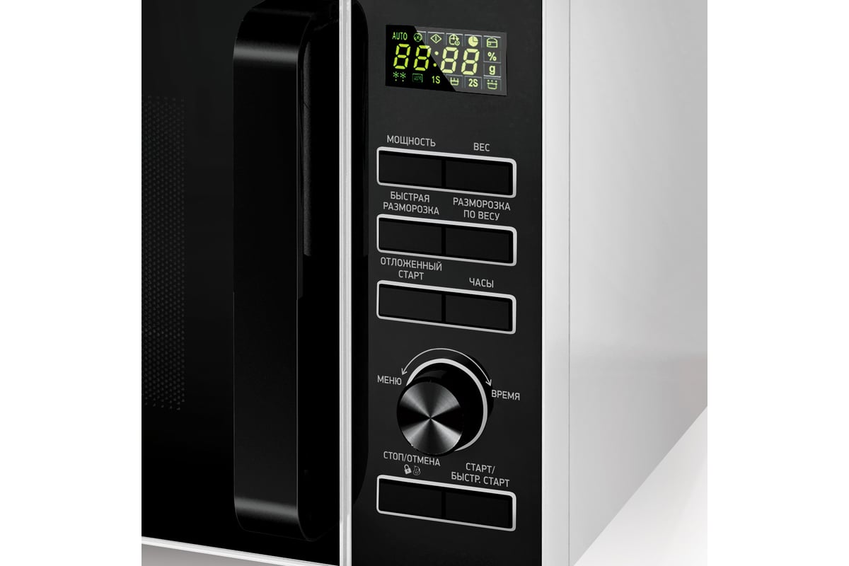Микроволновая печь bbk 25MWS-970T/WB белый/черный 00-00000645 ...