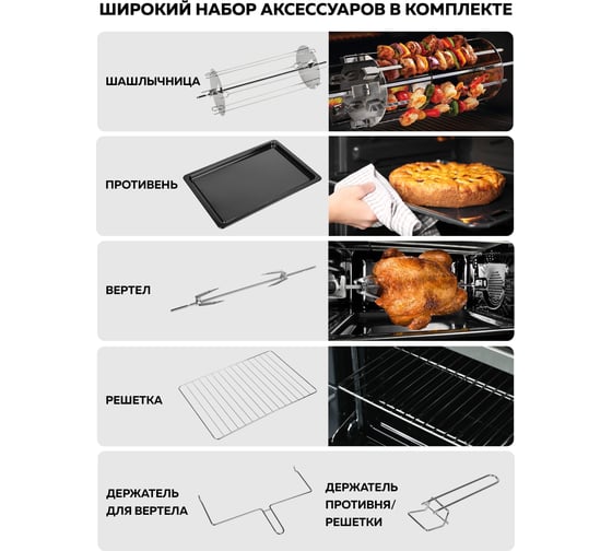 Многофункциональная мини-печь GFGRIL GFO-62 - выгодная цена, отзывы ...