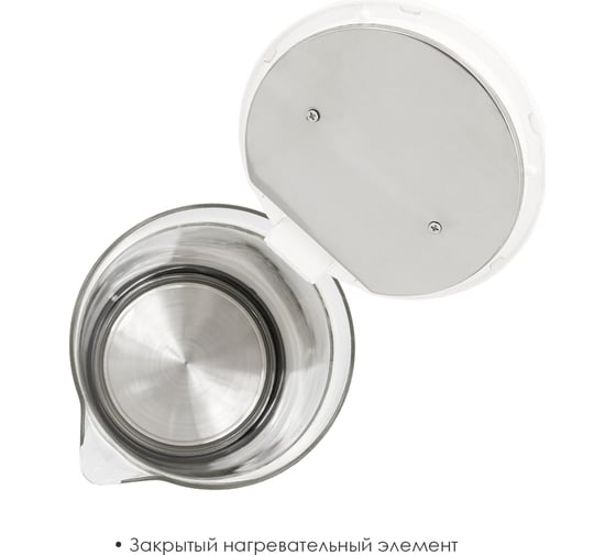 Электрический стеклянный чайник Atlanta ATH-2474 white