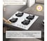 Газовая варочная поверхность SImfer с газ-контролем, белый H60N40W570 6