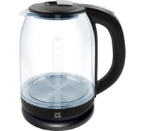 Электрический стеклянный чайник IRIT черный IR-1909
