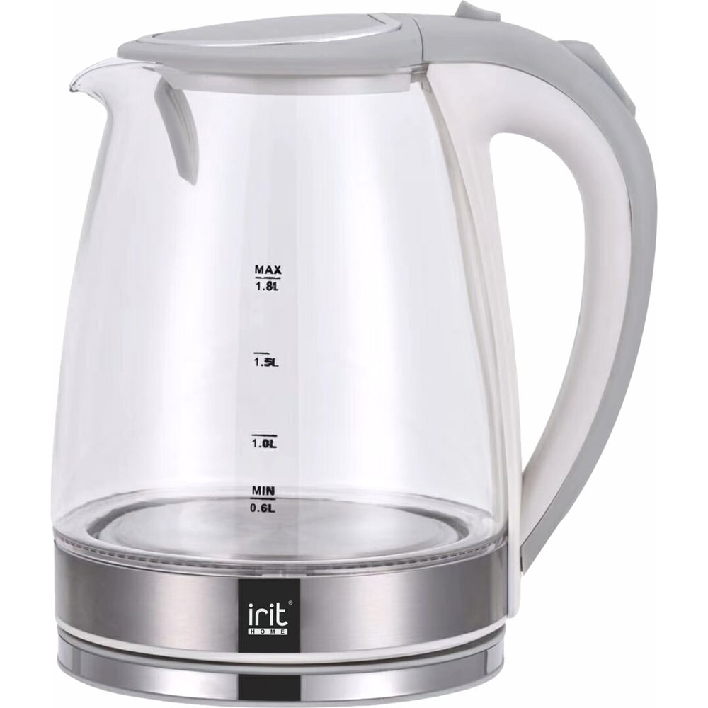 Стеклянный электрический чайник IRIT серый IR-1236 - выгодная цена ...