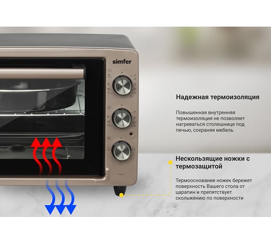 Мини-печь SImfer Albeni comfort 34 л, 3 режима работы M3430