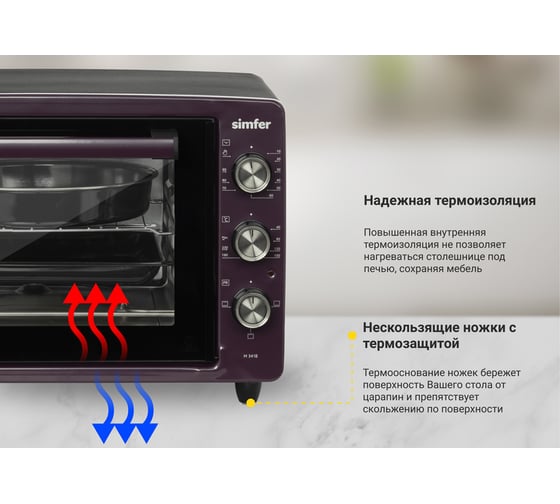 Мини-печь SImfer Albeni comfort 34 л, 3 режима работы M3418