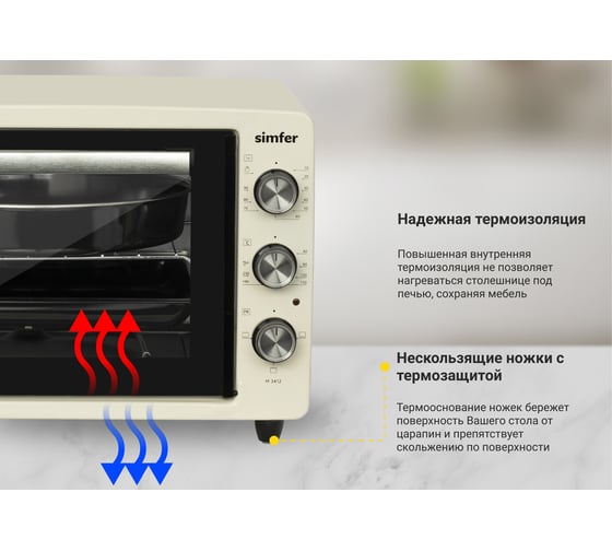 Мини-печь SImfer Albeni comfort 34 л, 3 режима работы M3412