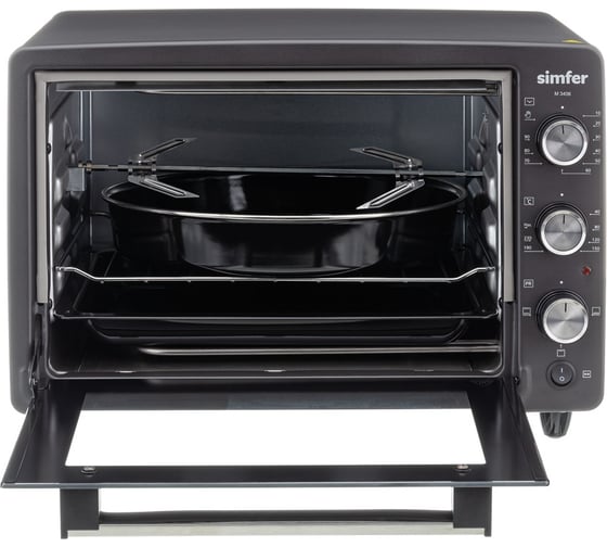 Мини-печь SImfer Albeni comfort, 34 л, 4 режима работы, с вертелом M3406