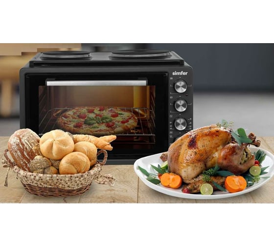 Мини-печь SImfer Albeni Plus, 5 режимов, конвекция, с конфорками M4243
