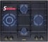Газовая варочная поверхность SImfer газ-контроль, WOK-конфорка, антрацит H60V41L597 9