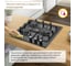 Газовая варочная панель SImfer чугунные решетки, с автоподжигом, черная H45V30B416 5