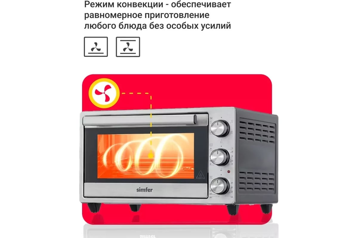 Мини-печь SImfer 5 режимов работы M2507 - выгодная цена, отзывы ...