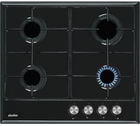 Газовая варочная панель SImfer с автоподжигом, черная H60V40B470