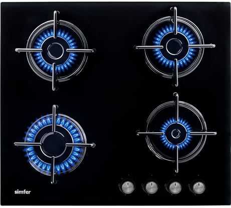 Газовая варочная панель SImfer с газ-контролем,черный H60N40B570
