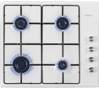 Газовая варочная панель SImfer Comfort с автоподжигом, белая H60Q40W401