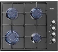 Газовая варочная панель SImfer Comfort с автоподжигом, черный H60Q40B400