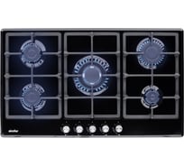 Газовая варочная поверхность SImfer чугунные решетки, черная H90W51B572