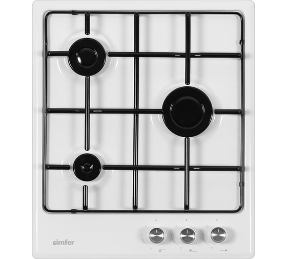 Газовая варочная поверхность SImfer автоподжиг, белая H45V30W411