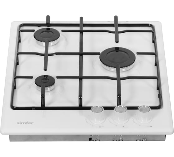 Газовая варочная поверхность SImfer автоподжиг, белая H45V30W411