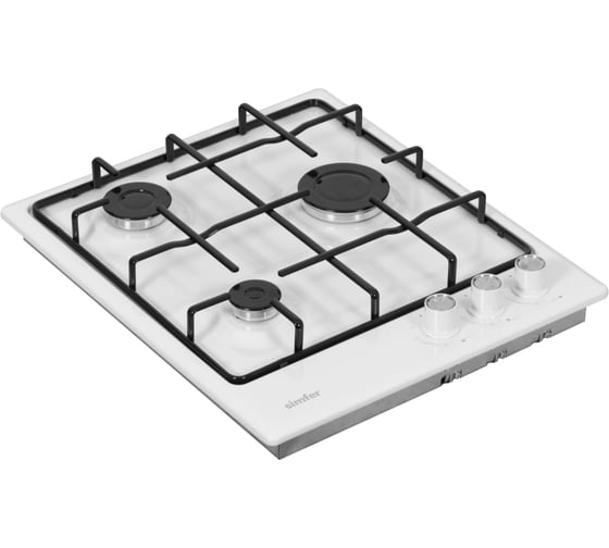 Газовая варочная поверхность SImfer автоподжиг, белая H45V30W411