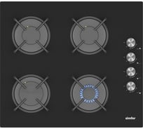 Газовая варочная панель SImfer газ на стекле, черная H60K40S000TB