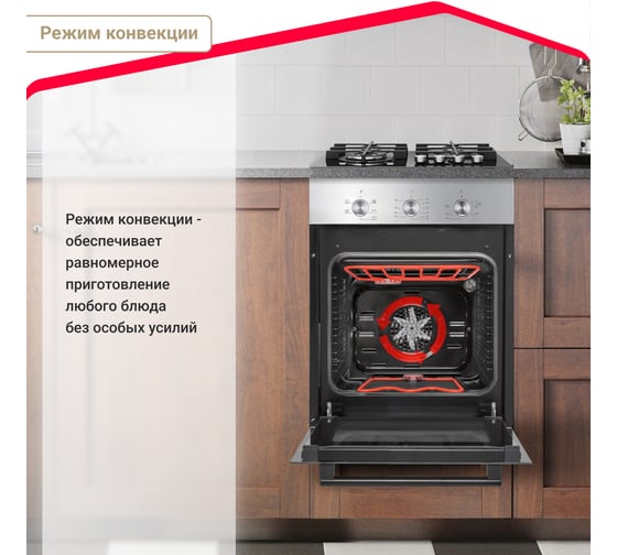 Электрический духовой шкаф SImfer 5 режимов работы, конвекция B4EM16016
