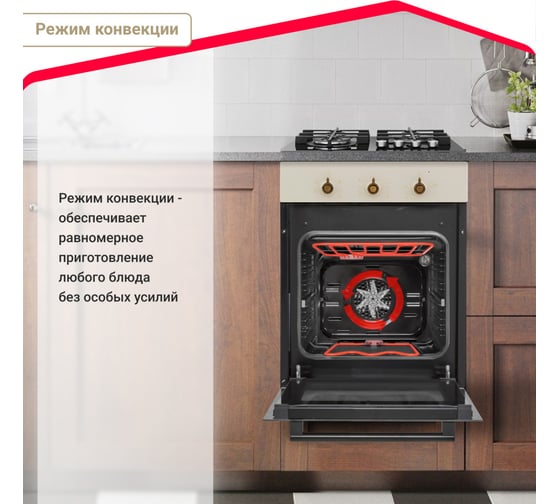 Электрический духовой шкаф SImfer 5 режимов работы, конвекция B4EO16017