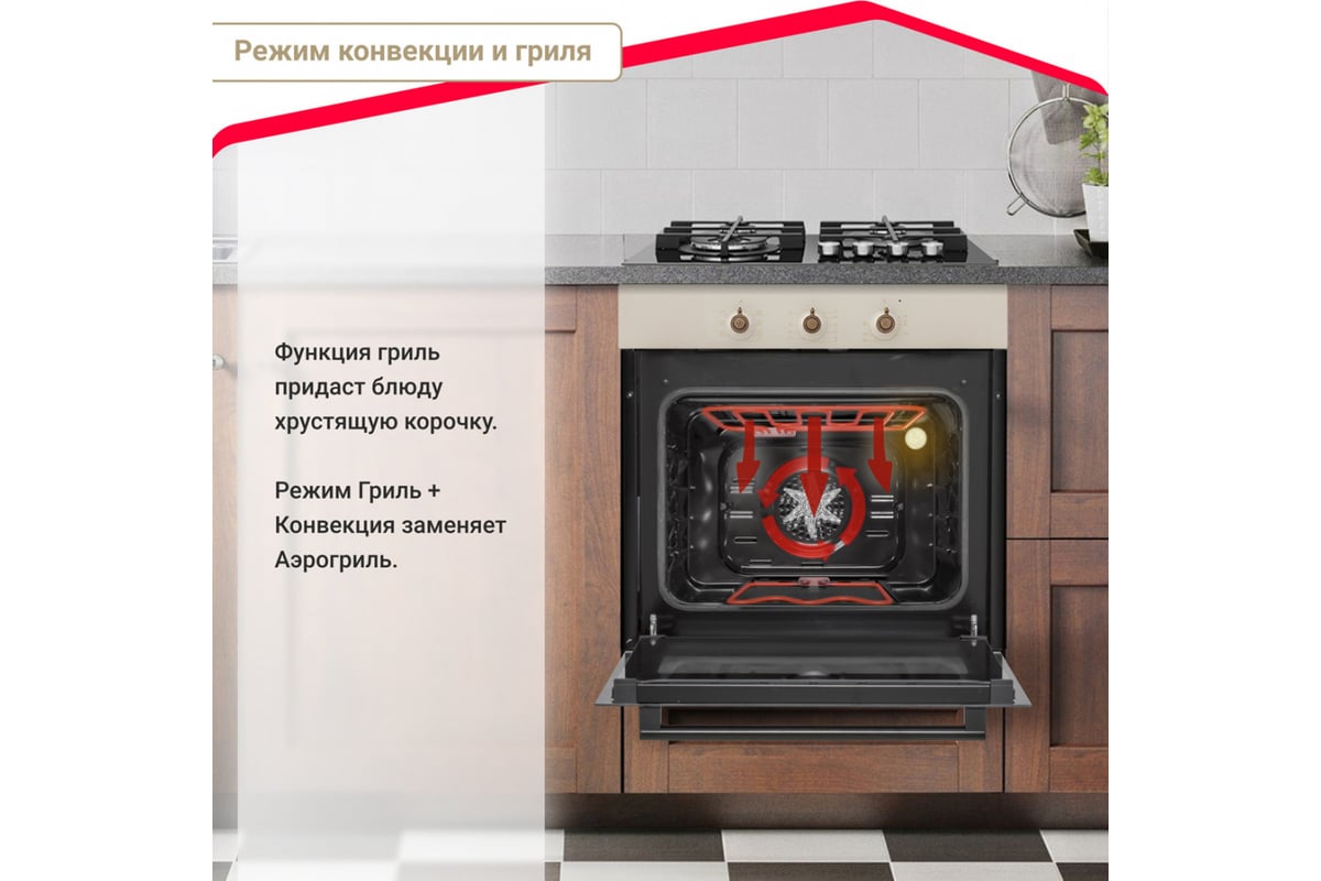 Электрический духовой шкаф SImfer 7 режимов, гриль, конвекция B6EO18017 ...
