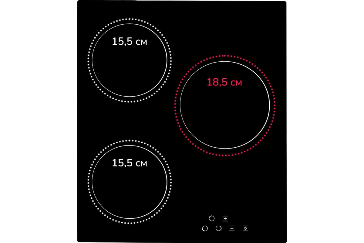 Электрическая варочная панель SImfer 9 уровней мощности, сенсорное  управление H45D13B000